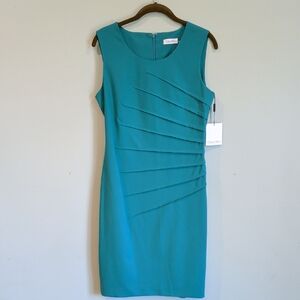 Calvin Klein Teal Sleeveless Dress NWT 6